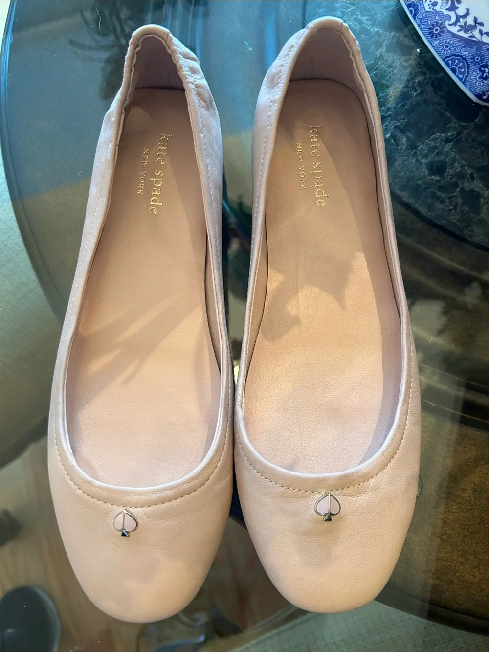 kate spade Pale Blush Kora Leather Ballet Flat